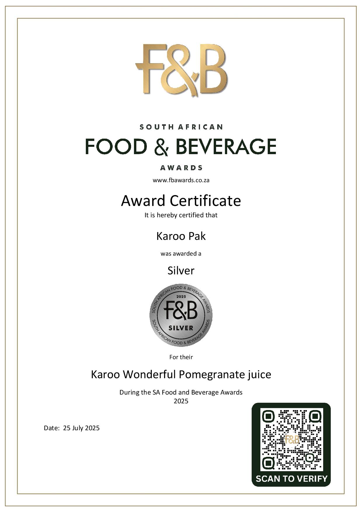 Food & Bev Awards Image
