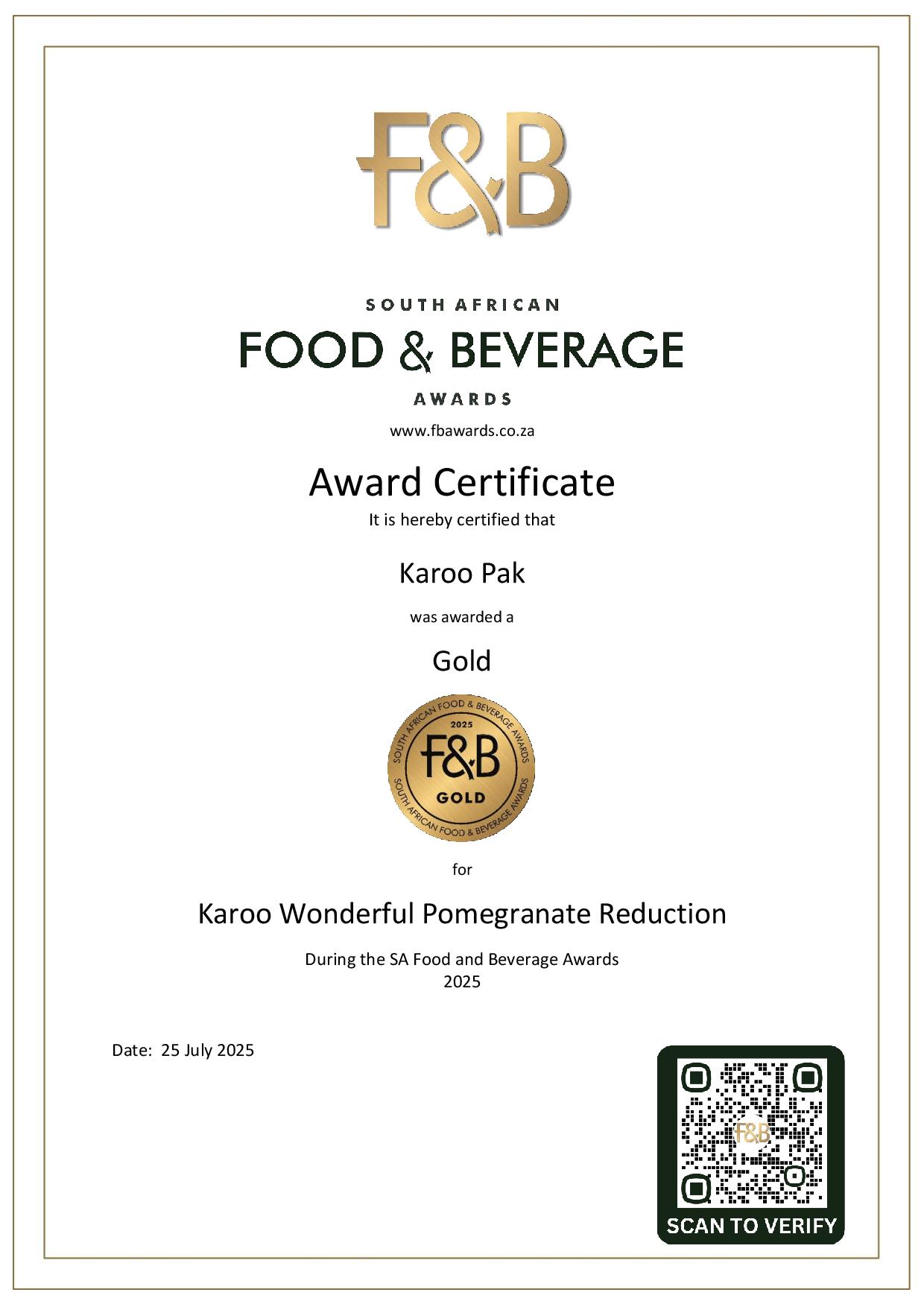 Food & Bev Awards Image